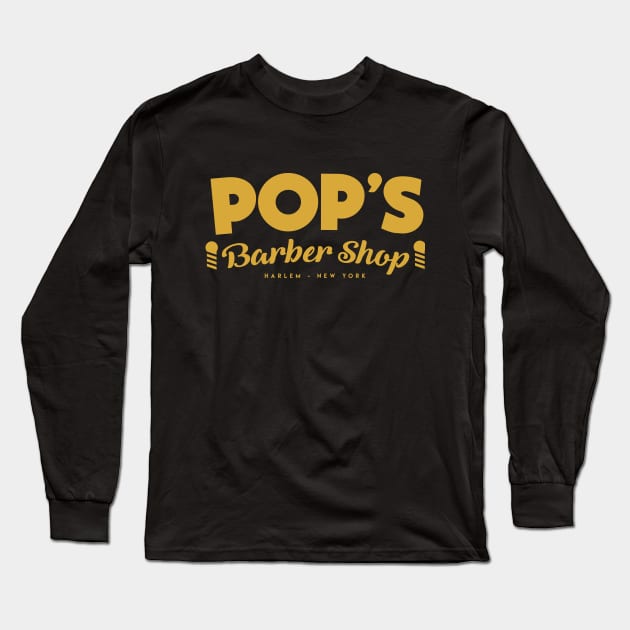 POP'S Barber Shop Long Sleeve T-Shirt by BrayInk